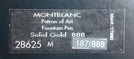 A Montblanc Semiramis Patron of Art limited edition 888 fountain pen, made in honour in Queen Semiramis